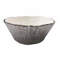 Jiallo Jiallo 69103 10.5 in. Botanic Porcelain Tree Bark Bowl; Silver 69103